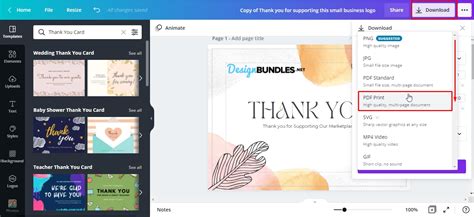 how to print off canva